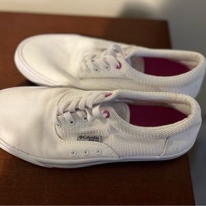 White pair of Columbia water shoe. Size 9.5